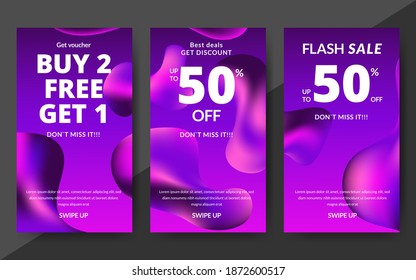 Flash sale discount banner template promotion, end of season special offer banner, template design for media promotions and social media promo, vector illustration.