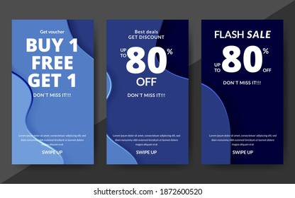 Flash sale discount banner template promotion, end of season special offer banner, template design for media promotions and social media promo, vector illustration.