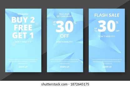 Flash sale discount banner template promotion, end of season special offer banner, template design for media promotions and social media promo, vector illustration.