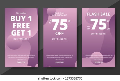 Flash sale discount banner template promotion, end of season special offer banner, template design for media promotions and social media promo, vector illustration.
