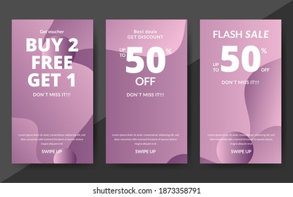 Flash sale discount banner template promotion, end of season special offer banner, template design for media promotions and social media promo, vector illustration.