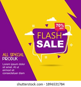 
Flash sale discount banner template promotion.vector design
