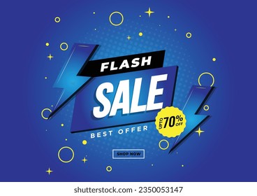 Flash sale discount banner template promotion