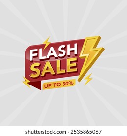 Flash sale discount banner template promotion editable