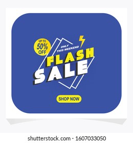 flash sale discount poster, banner.