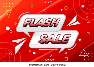 Flash Sale Discount Red Background
