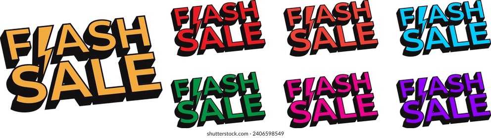 flash sale discount sticker set