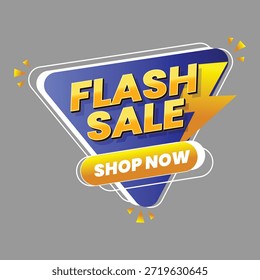Design de vetor de estágio de desconto de venda flash.