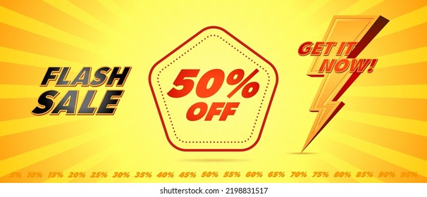 Flash sale discount vector background banner design. poster