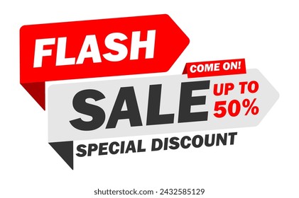 Diseño vectorial de descuento de venta Flash