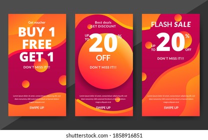 Flash sale discount wave design banner template promotion, end of season special offer banner, template design for media promotions and social media promo, vector illustration.