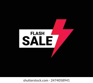 Flash Sale E-commerce Sales Label Discount Offer Tags and Design Template Vector Illustration