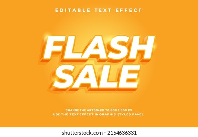 Flash sale editable text effect - Shutterstock ID 2154636331