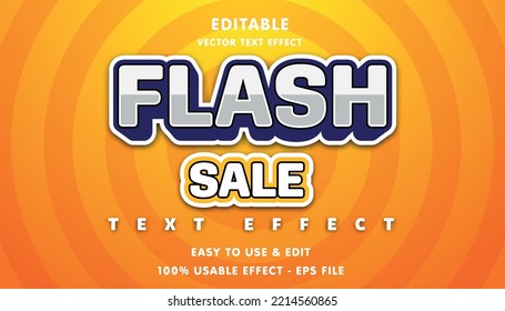 venta de flash efecto de texto editable con estilo moderno y simple, utilizable para logotipo o título de campaña