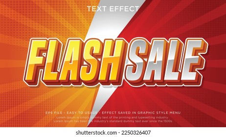 Flash sale editable text effect