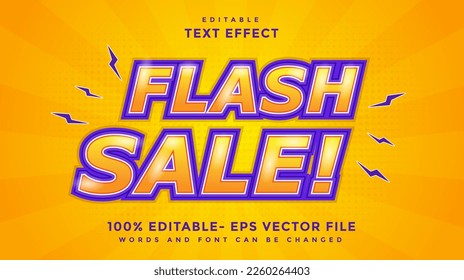 Flash Sale Editable Text Effect Design Template, Effect Saved In Graphic Style