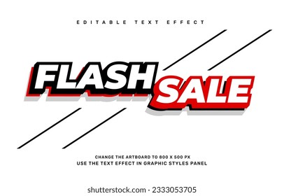 Flash sale editable text effect template