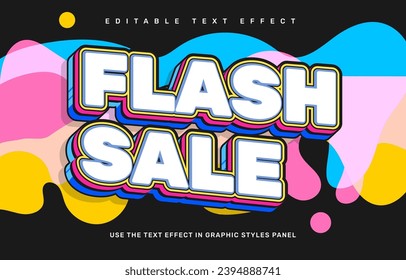 Flash sale editable text effect template