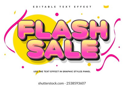 Flash sale editable text effect template
