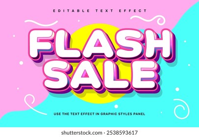 Bearbeitbare Texteffekt-Vorlage für Flash-Verkauf
