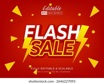 Flash Sale Editable Text Effect for marketing and shopping	
