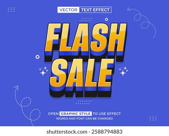 flash sale editable text, font effect, 3d text for title