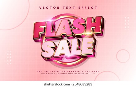 Efeito de texto vetorial editável de venda em Flash, adequado para necessidades de produtos de promoção ou marketing.