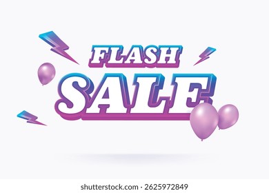 Flash Sale editable vector text effect on isolated background.