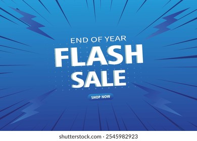 Flash sale end of year shop now banner design sale 