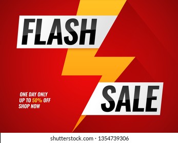 Flash sale. Flashes blitz mega new deals buy shop sales offer poster hot price promo trendy sticker lightning bolt arrow vector banner with thunder