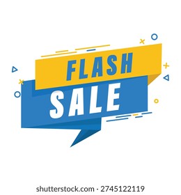Flash Sale flat design label limited time discount badge for e-commerce promotions and marketing stickers.