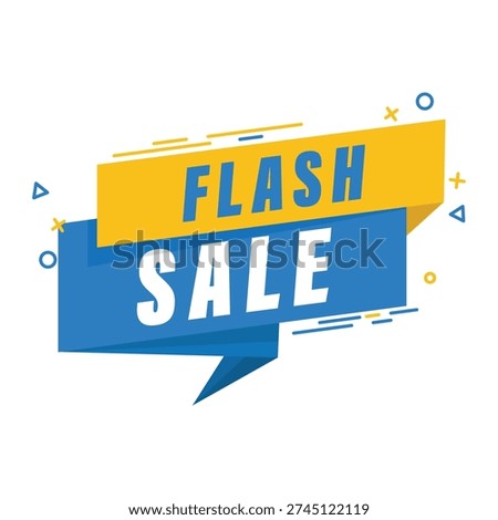 Flash Sale flat design label limited time discount badge for e-commerce promotions and marketing stickers.