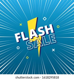 Flash Sale Flat Trendy Square Banner Template