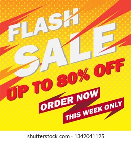 flash sale flyer vector