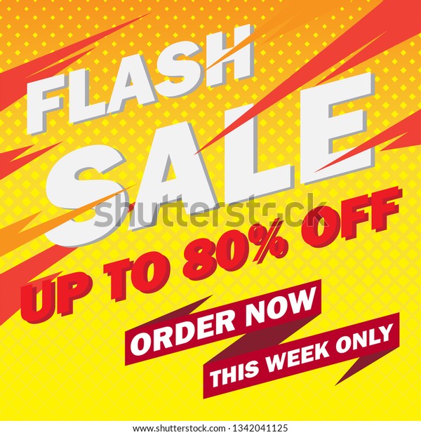 Flash Sale Flyer Vector Stock Vector Royalty Free