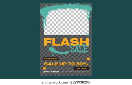 Flash Sale Flyer. Vektorgrafik