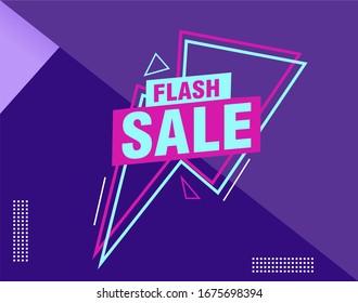 flash sale futuristic template background isolated dark purple background
