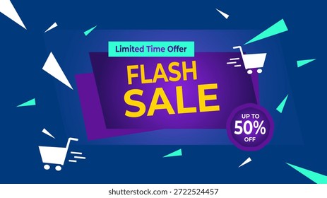 Venda de flash com fundo geométrico