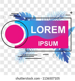 Flash sale Geometry Flat Design With Blue and Pink Gradient