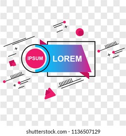 Flash sale Geometry Flat Design With Blue and Pink Gradient