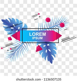 Flash sale Geometry Flat Design With Blue and Pink Gradient