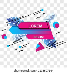 Flash sale Geometry Flat Design With Blue and Pink Gradient