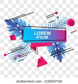 Flash sale Geometry Flat Design With Blue and Pink Gradient