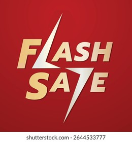 Flash sale gold with red background