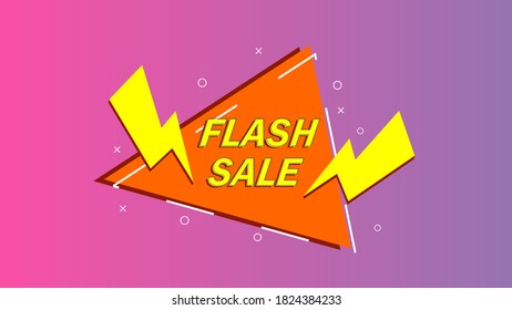Flash Sale Icon with Background