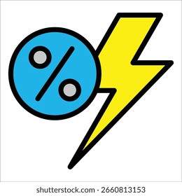 Elemento de icono de venta flash para diseño