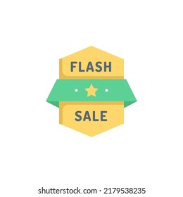 diseño de estilo plano de icono de venta flash. ilustración vectorial de icono de venta flash. aislado de fondo blanco.