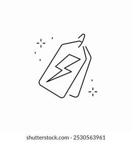 Vector de signo de icono de venta flash