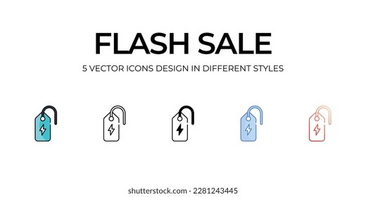 icono de Flash Sale. Adecuado para diseño de páginas Web, aplicaciones móviles, UI, UX y GUI.