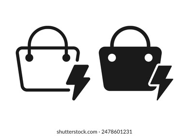 Flash Sale Symbol Vektorgrafik auf leerem Hintergrund. Farbe editierbar